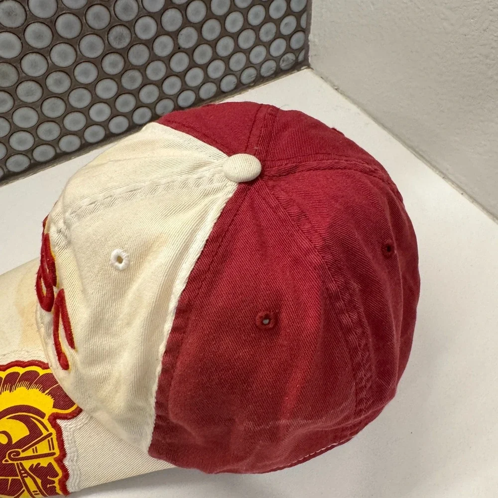 Vintage‎ USC Trojans Hat Cap SC Logo Fitted Medium Southern Cal Red Yellow